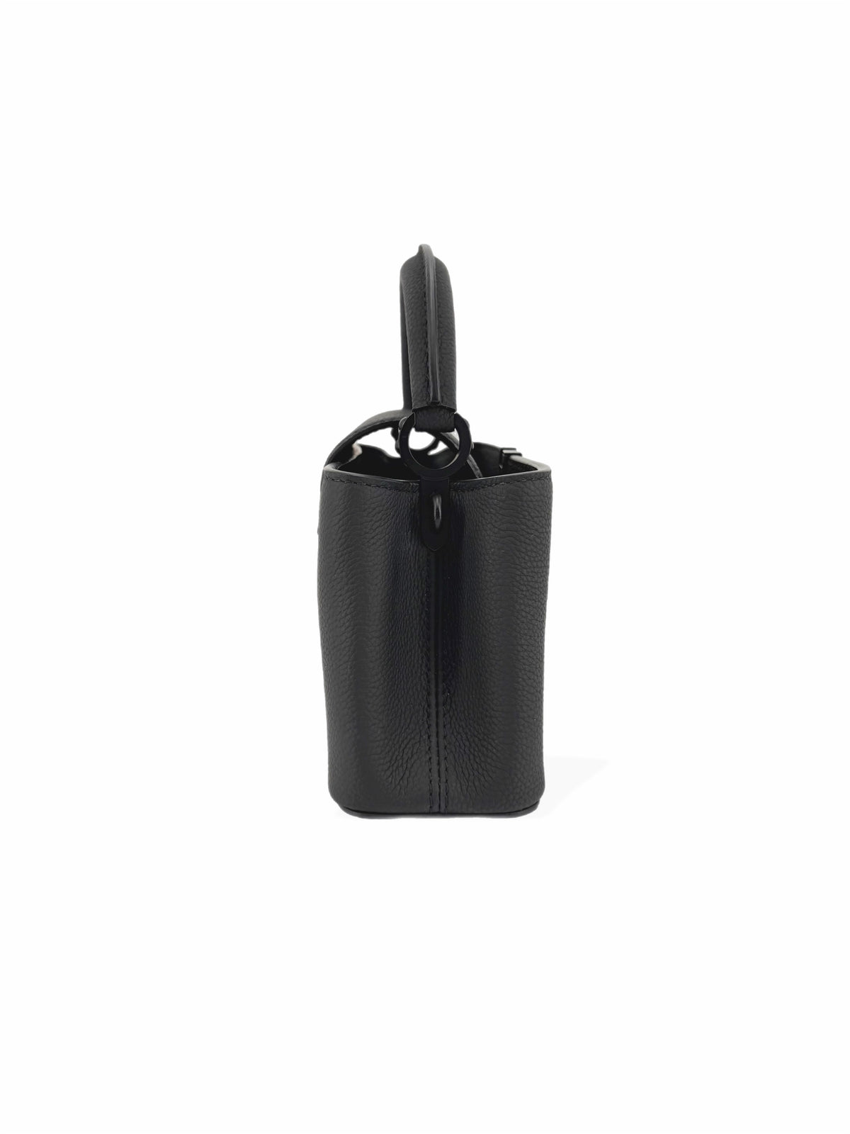 Pre-Owned Louis Vuitton Capucines East West Mini Matte Black Taurillon Leather Bag