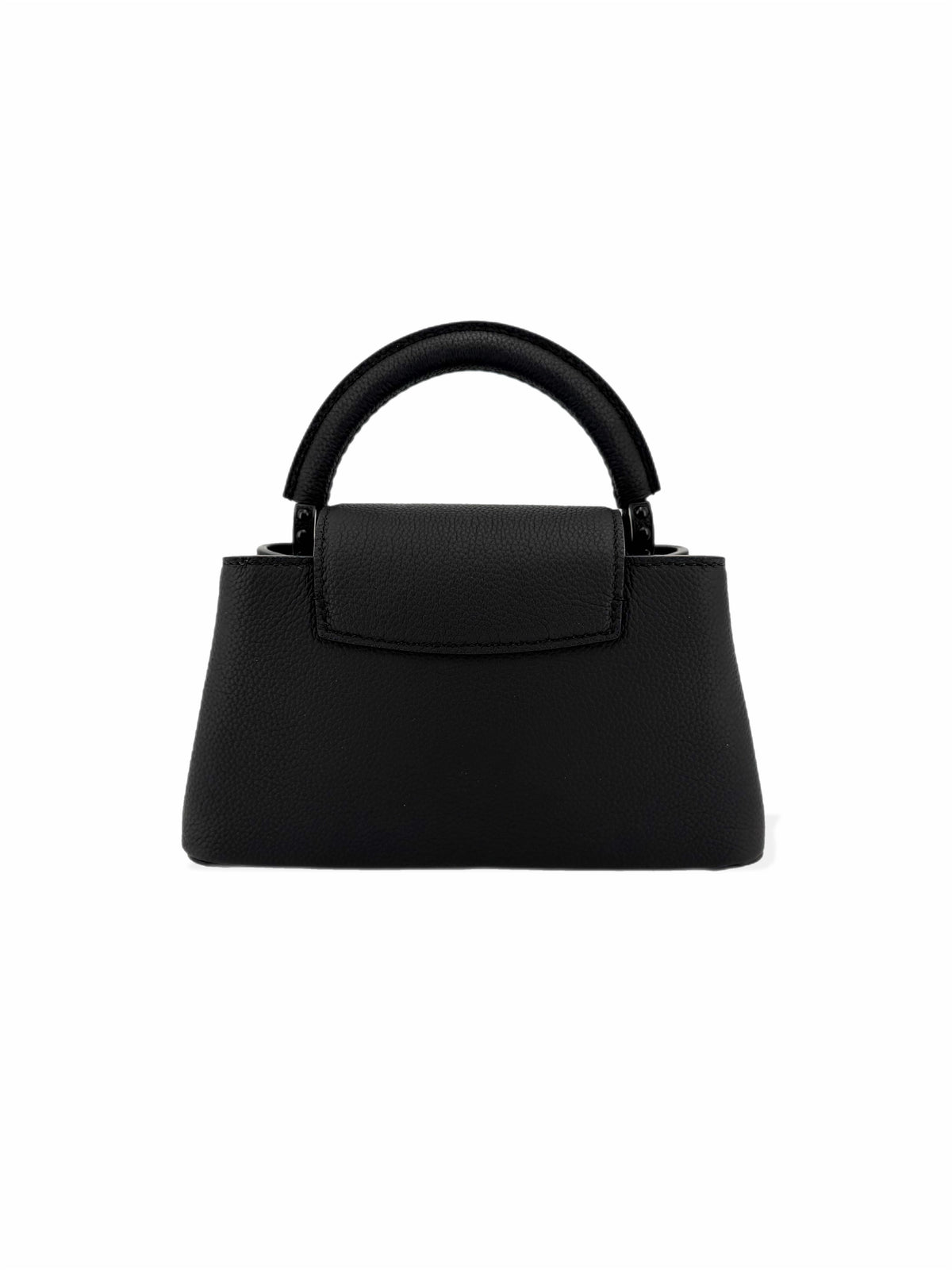 Pre-Owned Louis Vuitton Capucines East West Mini Matte Black Taurillon Leather Bag