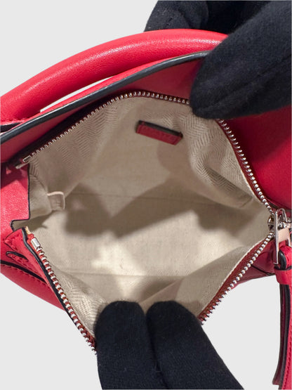 Loewe Puzzle Red Mini Leather 2 Way Crossbody Bag