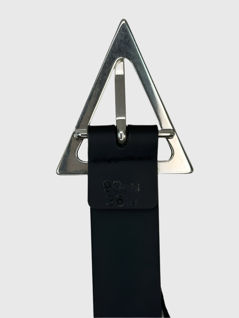Bottega Veneta - Size 80cm (32in) Cintura Double Gummy Matt triangle Belt -  Black