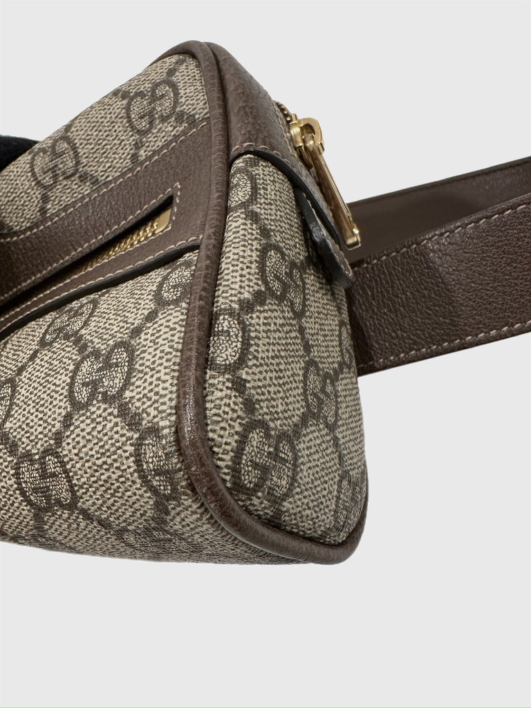 Gucci GG Supreme Ophidia Brown Canvas Medium Belt Bag