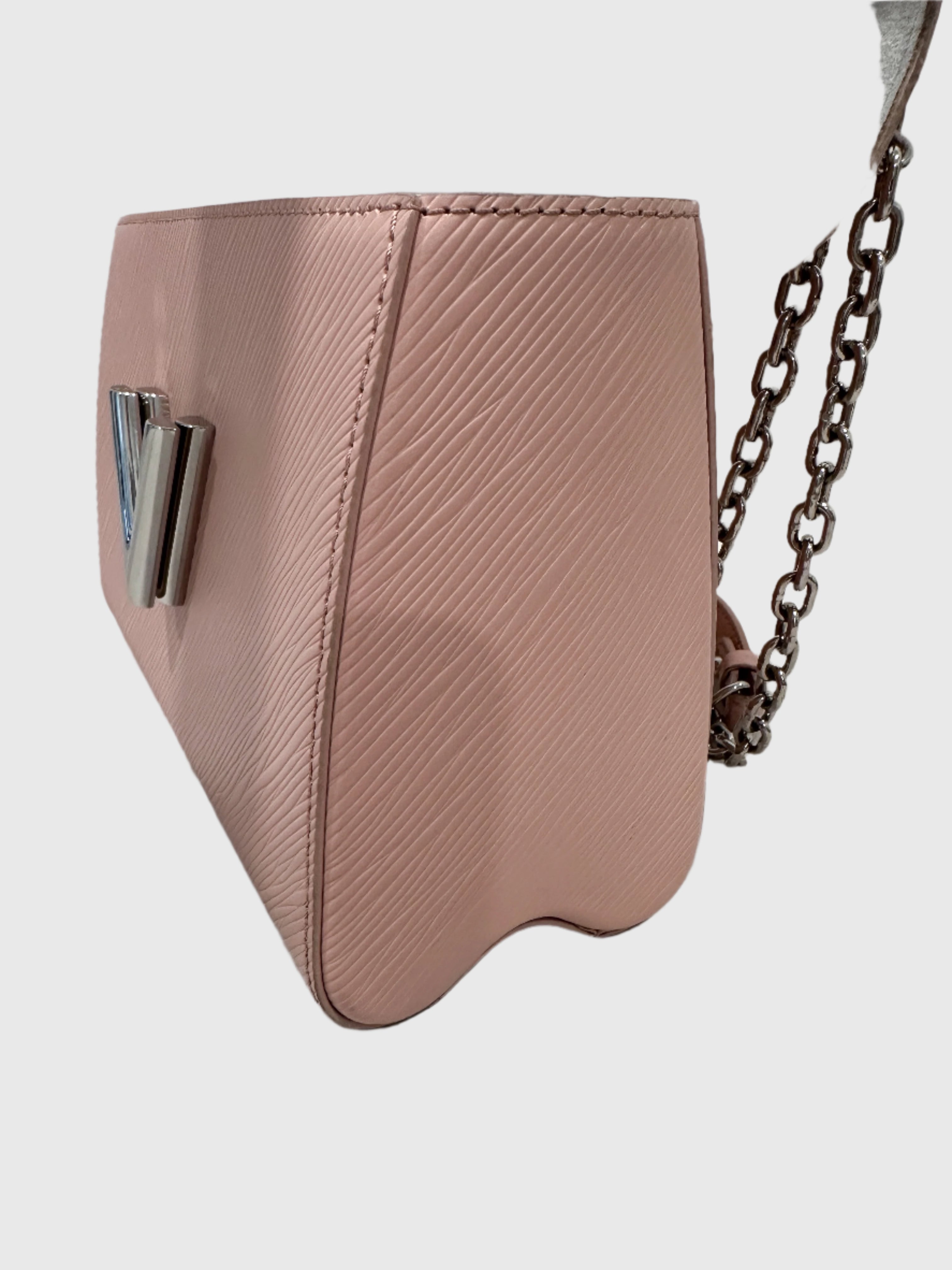 Louis Vuitton Epi Leather Twist MM Pink Monogram Studded Flower Crossbody Bag