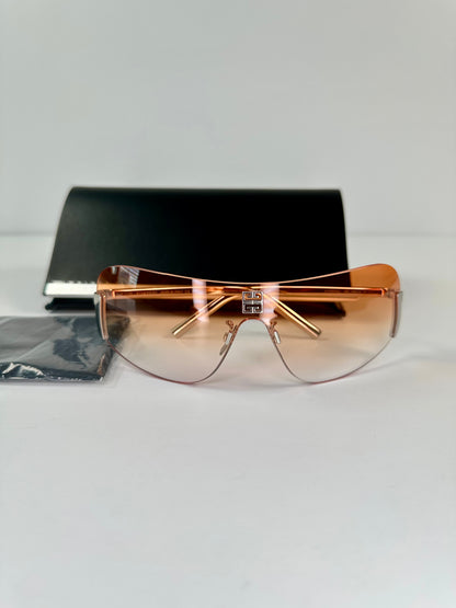 Givenchy 4G Unisex Mask Shield Sunglasses - Light Orange