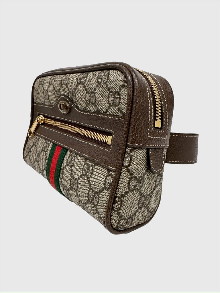 Gucci GG Supreme Ophidia Brown Canvas Medium Belt Bag