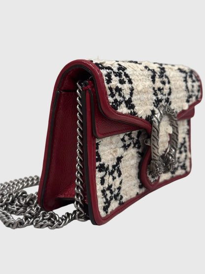 Gucci GG Cream Tweed Dionysus Super Mini Bag