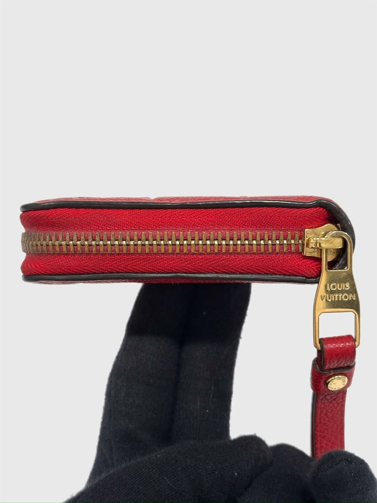 Louis Vuitton Red Empreinte Monogram Leather Zippy Wallet