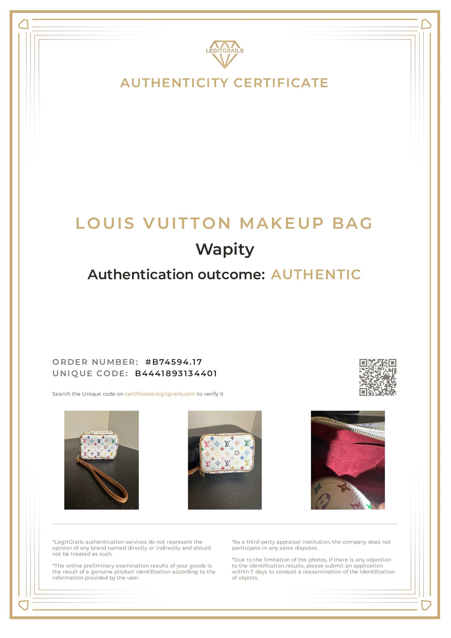 Louis Vuitton X Takashi Murakami White Multicolor Wapity Case