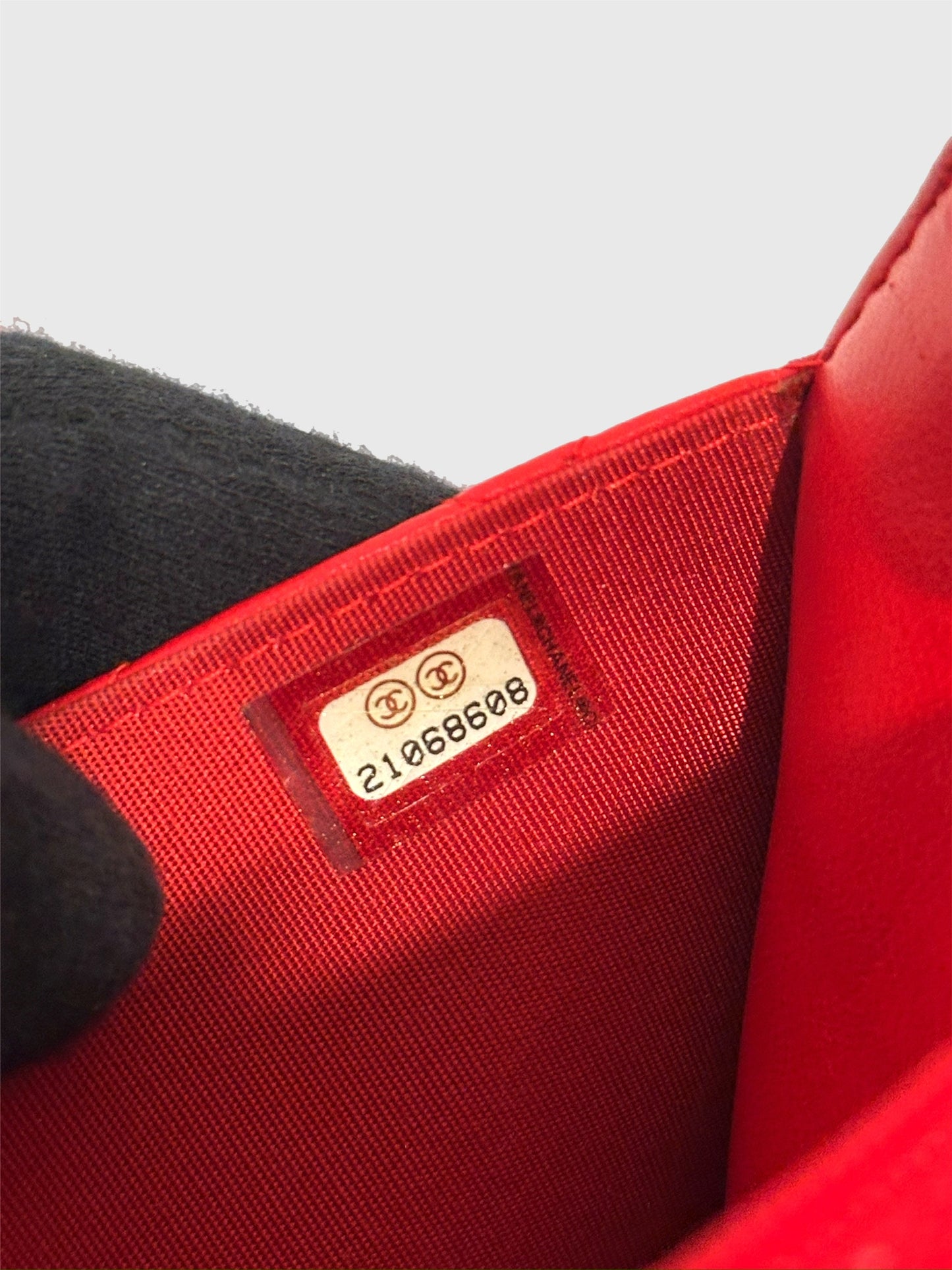Chanel Boy Red Quilted Lambskin Crossbody Wallet on Chain WOC