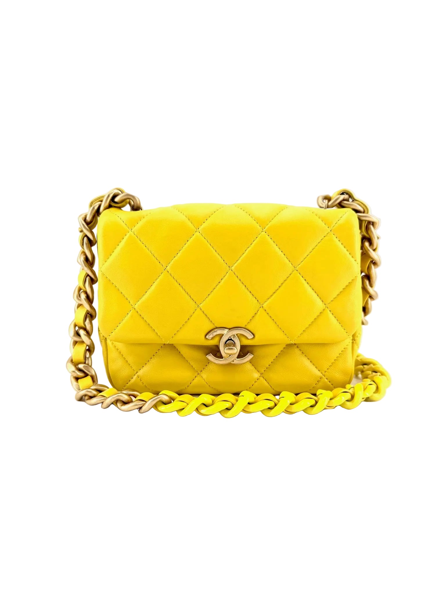Pre-Owned Chanel Candy Chain Quilted Lambskin Crossbody Bag