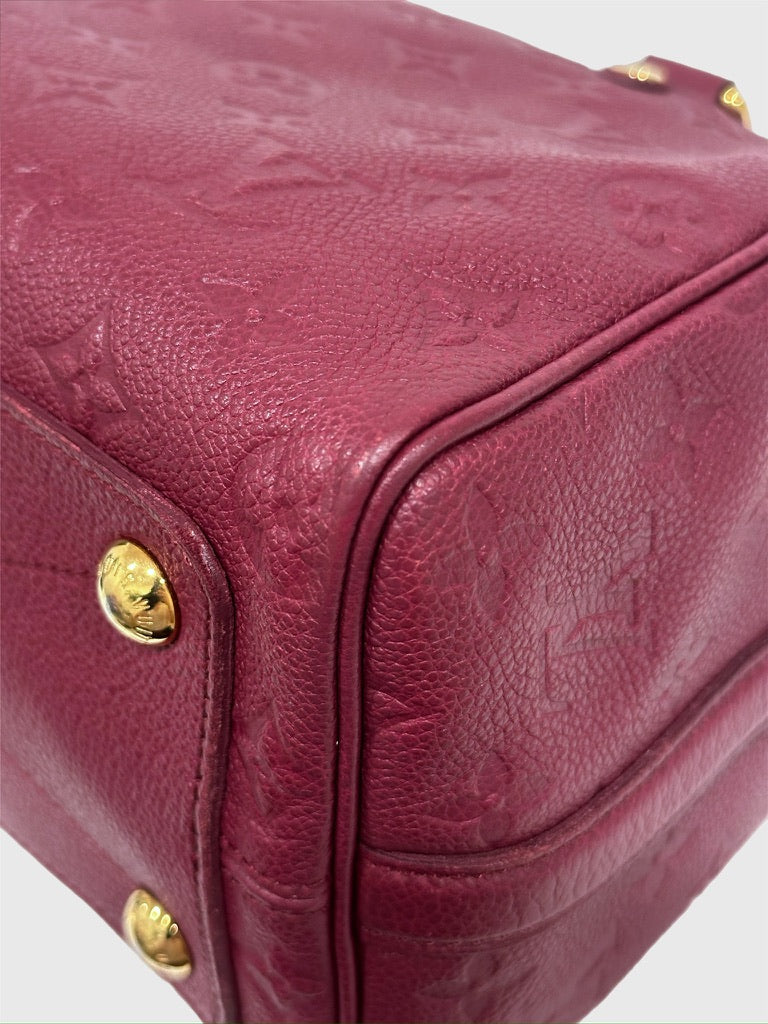 Louis Vuitton Aurore (Maroon Red) Empreinte Bandouliere Speedy 25 Crossbody Bag