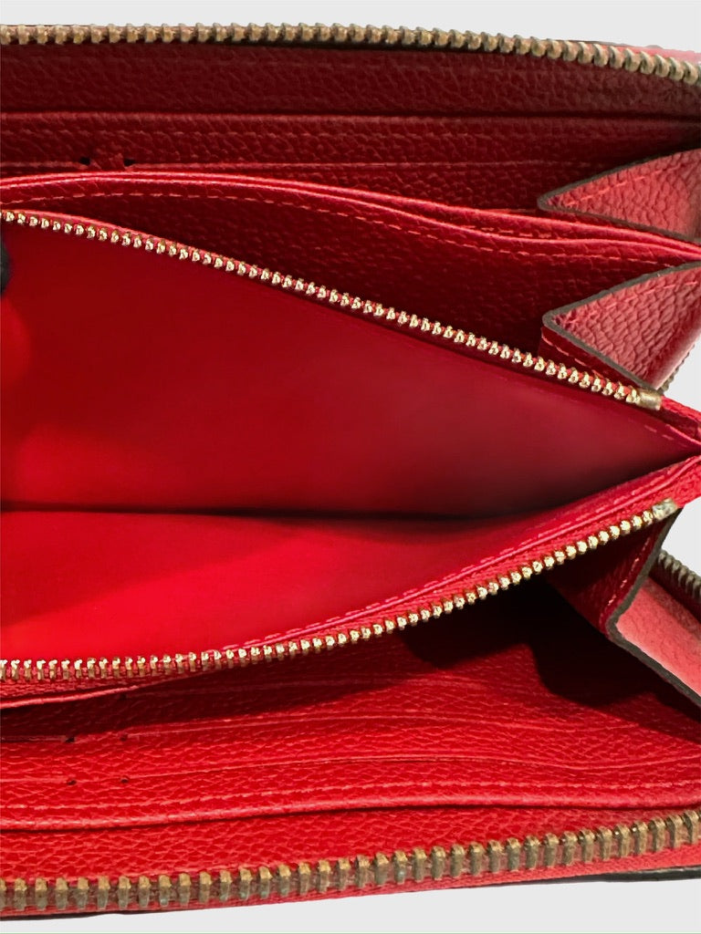 Louis Vuitton Red Empreinte Monogram Leather Zippy Wallet