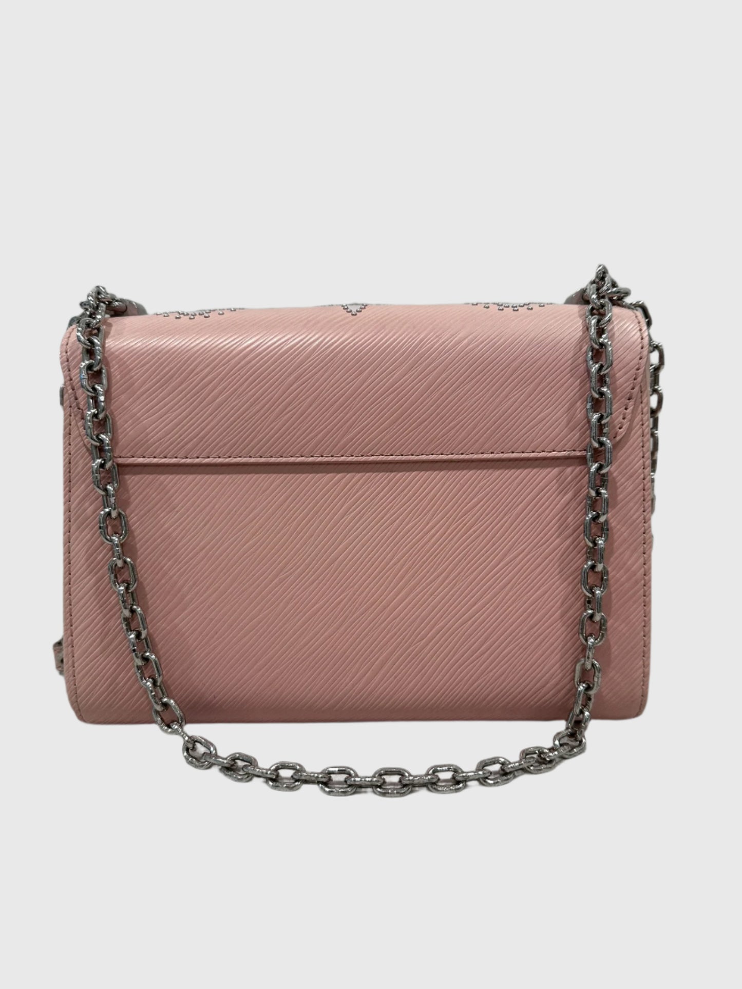 Louis Vuitton Epi Leather Twist MM Pink Monogram Studded Flower Crossbody Bag