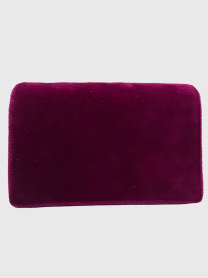 Gucci Purple Velvet Crystal Dionysus Super Mini Bag