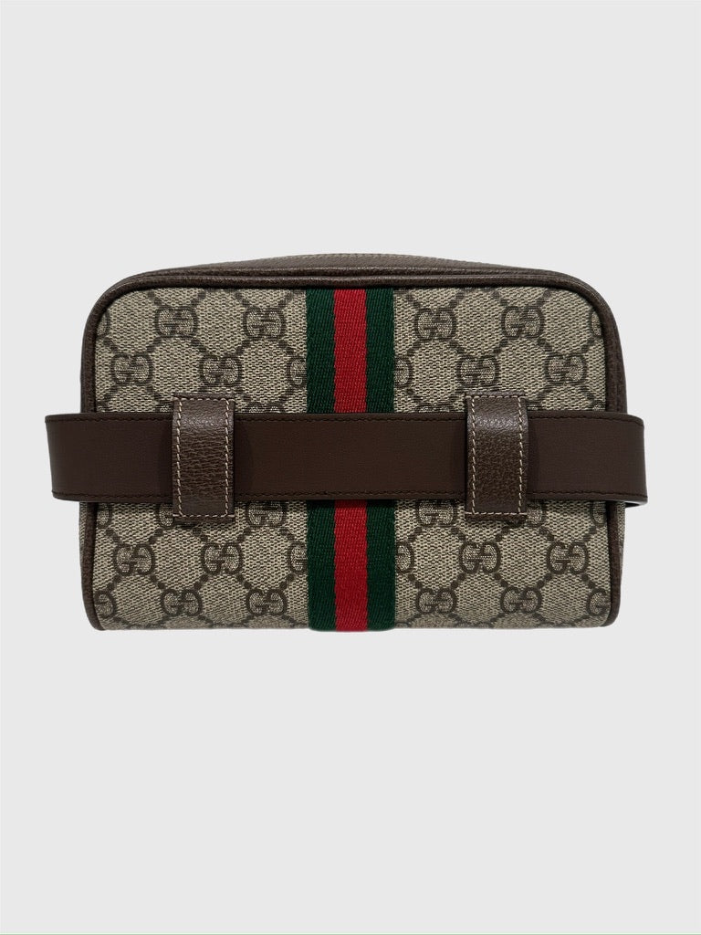Gucci GG Supreme Ophidia Brown Canvas Medium Belt Bag