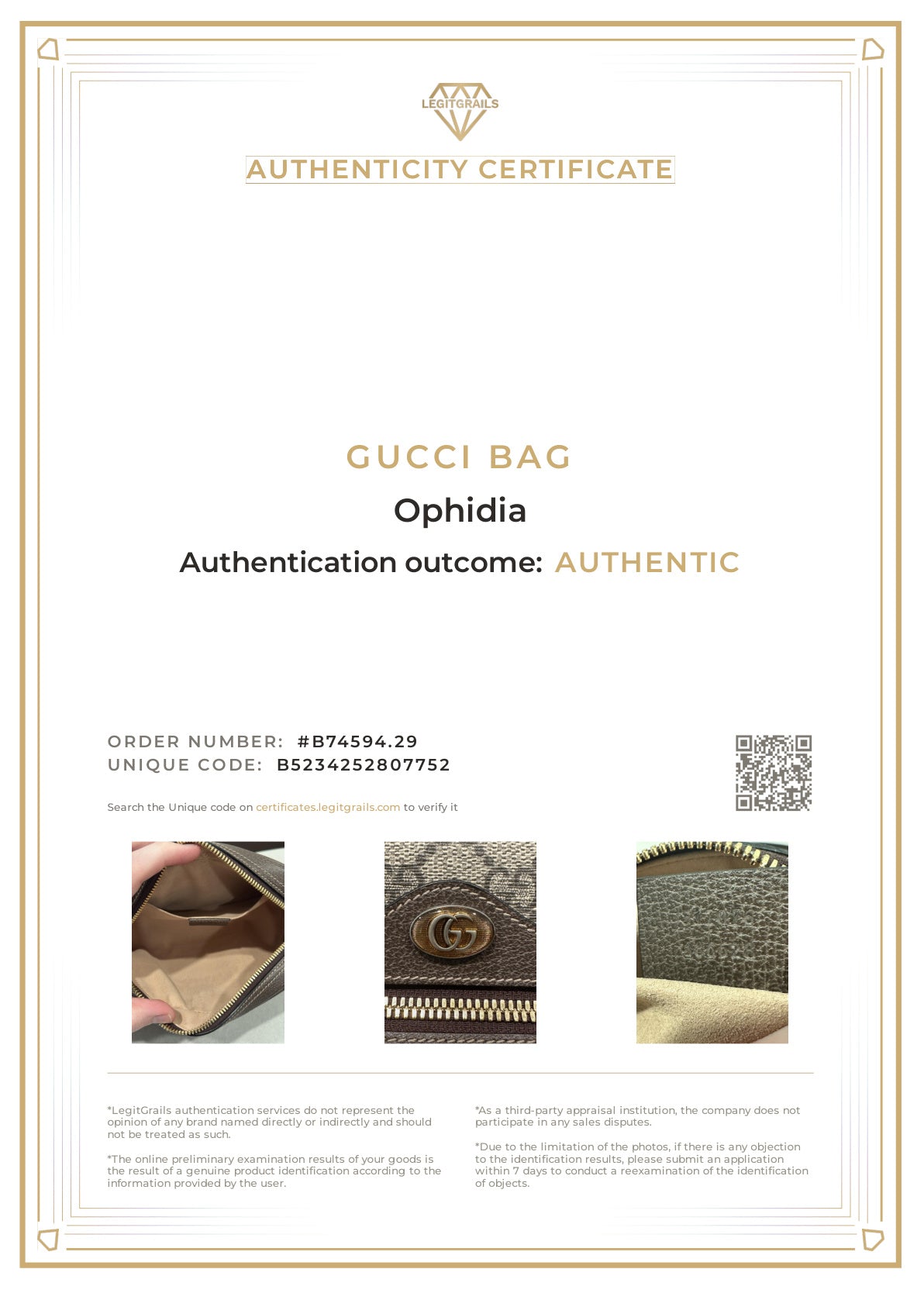 Gucci GG Supreme Ophidia Brown Canvas Medium Belt Bag