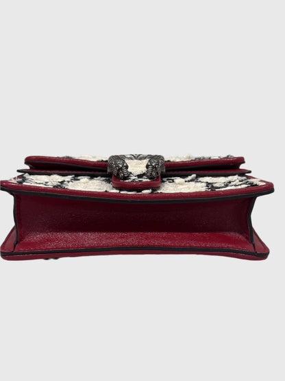 Gucci GG Cream Tweed Dionysus Super Mini Bag