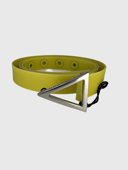 Bottega Veneta - Size 80cm (32in) Cintura Double Gummy Matt triangle Belt -  Fluorescent Yellow