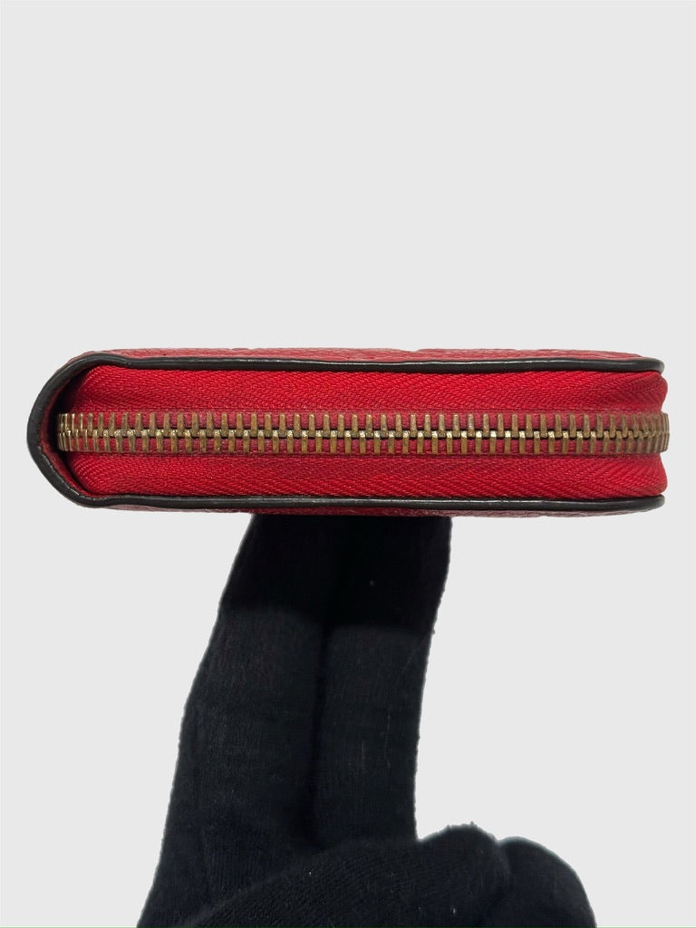 Louis Vuitton Red Empreinte Monogram Leather Zippy Wallet