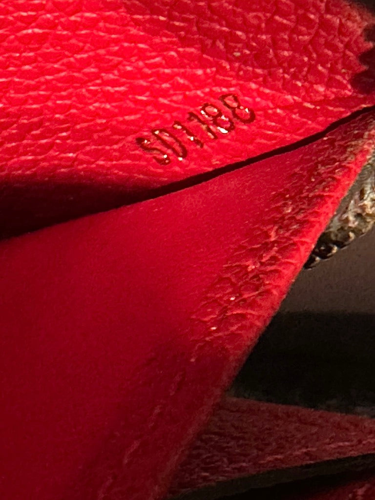 Louis Vuitton Red Empreinte Monogram Leather Zippy Wallet