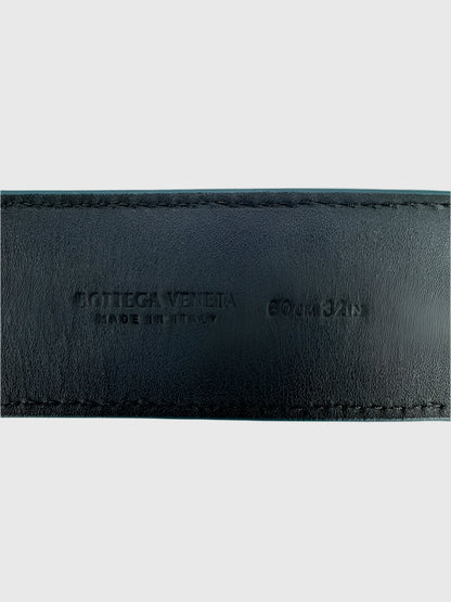 Bottega Veneta - Size 80cm (32in) - Cintura Matt Calf Intrecciato Belt - Dark Green