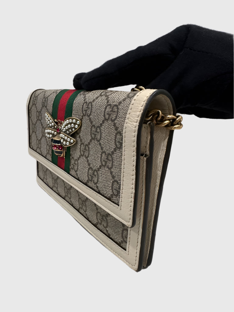 Gucci Queen Margaret Bee Crossbody Wallet on Chain WOC