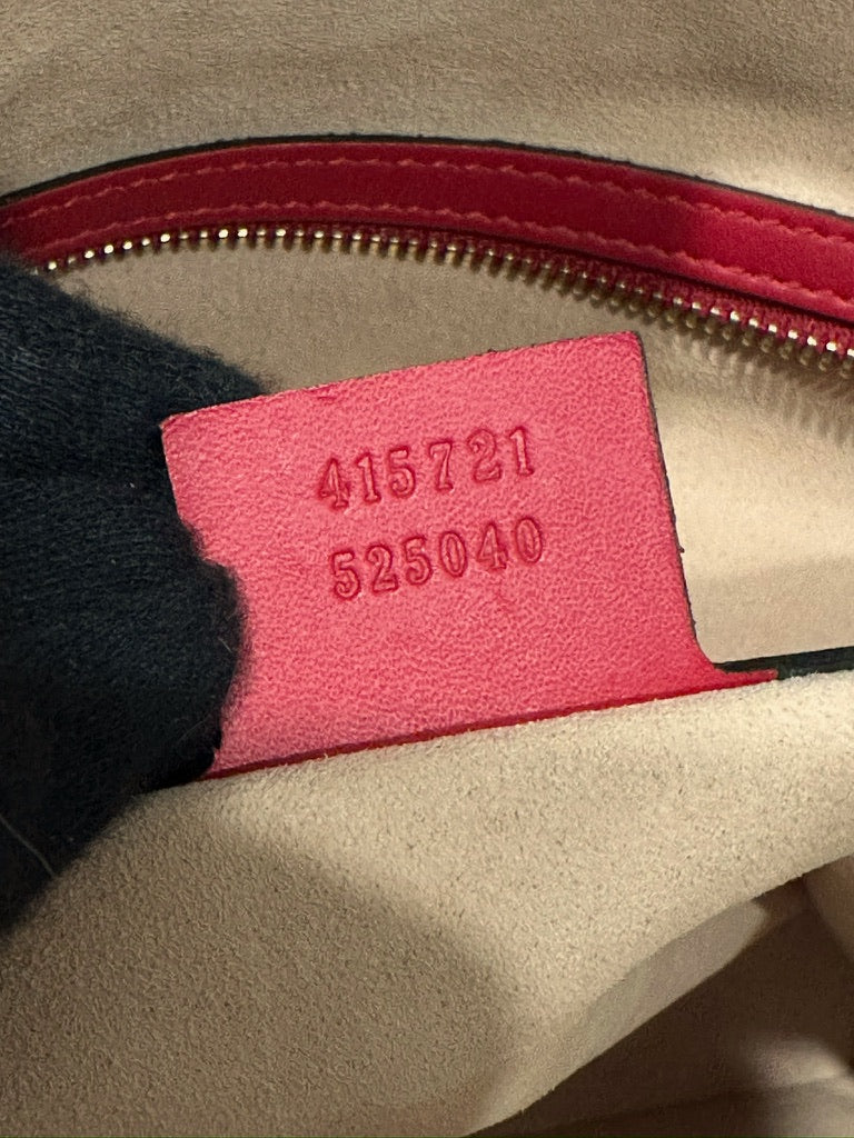 Gucci GG Supreme Canvas Blue Blooms Red Tote Bag