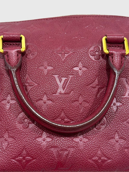 Louis Vuitton Aurore (Maroon Red) Empreinte Bandouliere Speedy 25 Crossbody Bag