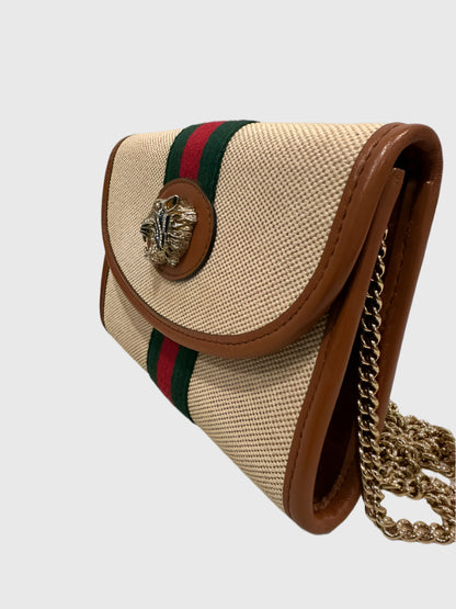 Gucci Canvas Beige Rajah Crossbody Bag