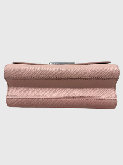 Louis Vuitton Epi Leather Twist MM Pink Monogram Studded Flower Crossbody Bag