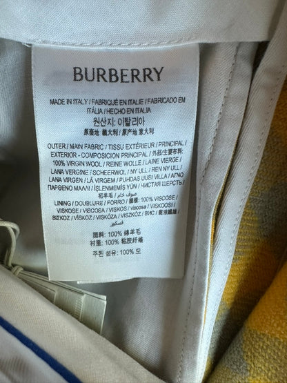 Burberry Mens 38 US | 48 IT Yellow & Beige Check In Hunter IP Check Trousers