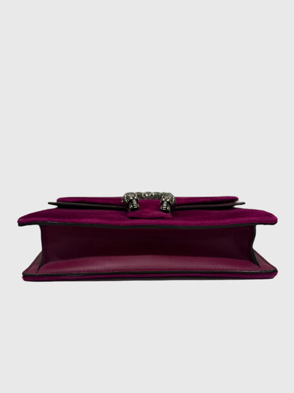 Gucci Purple Velvet Crystal Dionysus Super Mini Bag