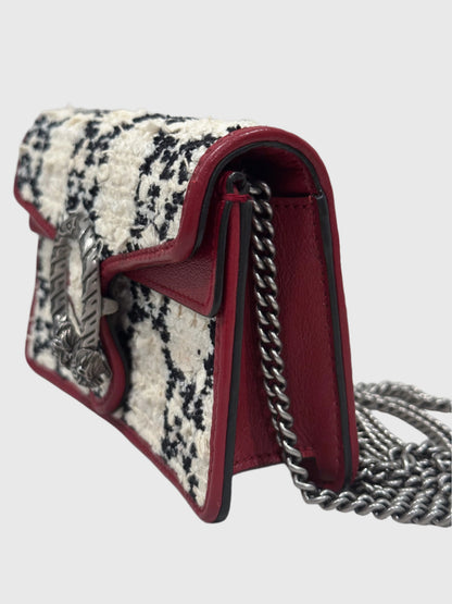 Gucci GG Cream Tweed Dionysus Super Mini Bag