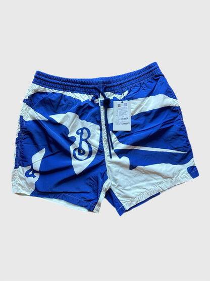 Burberry Men's Large White/Blue Swim Shorts