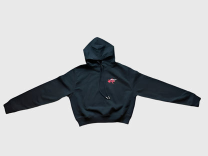 Off-White Women's XS Black/Red Cropped Hoodie