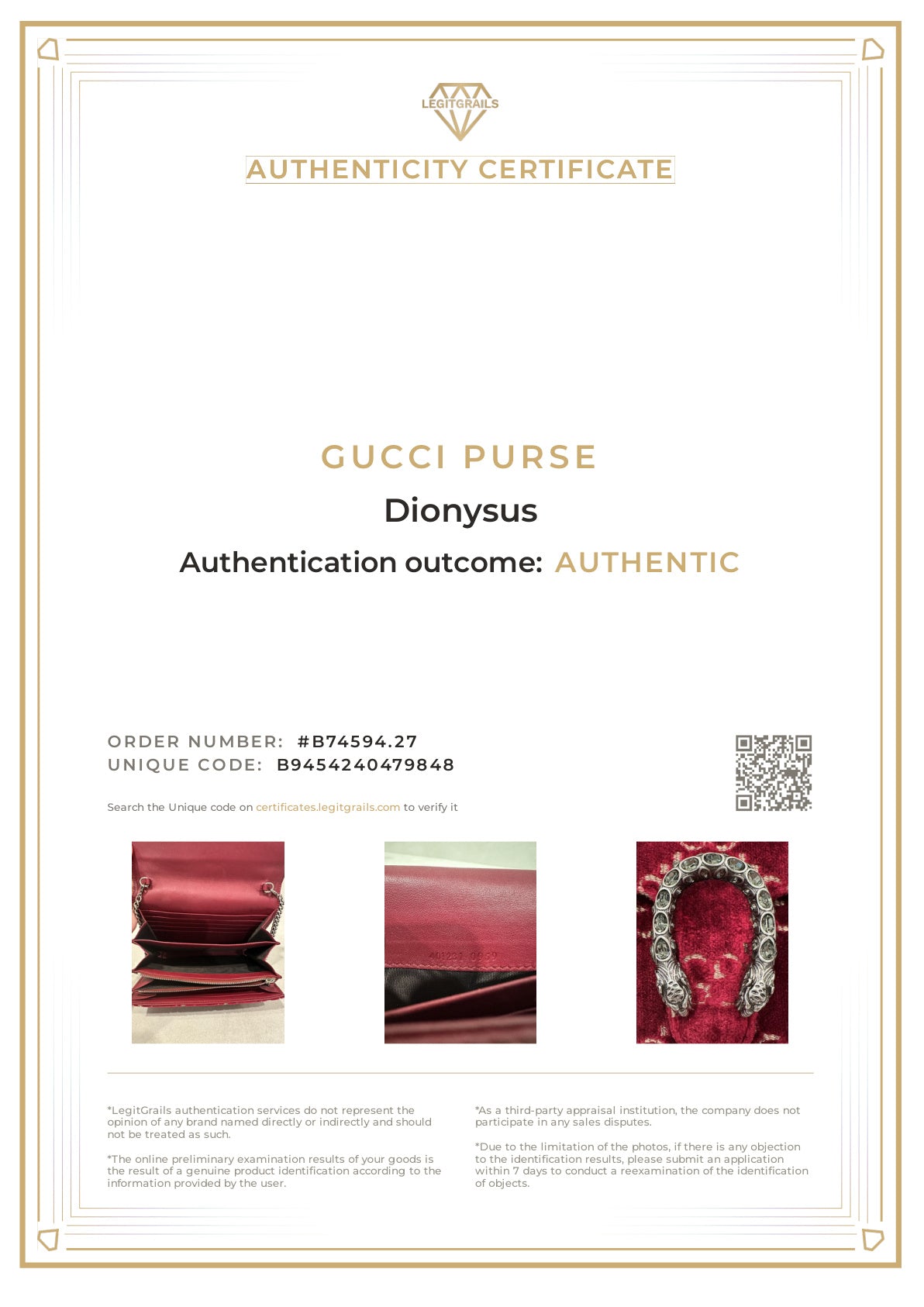 Gucci GG Burgundy Red Velvet Crystal Dionysus Small Crossbody Bag