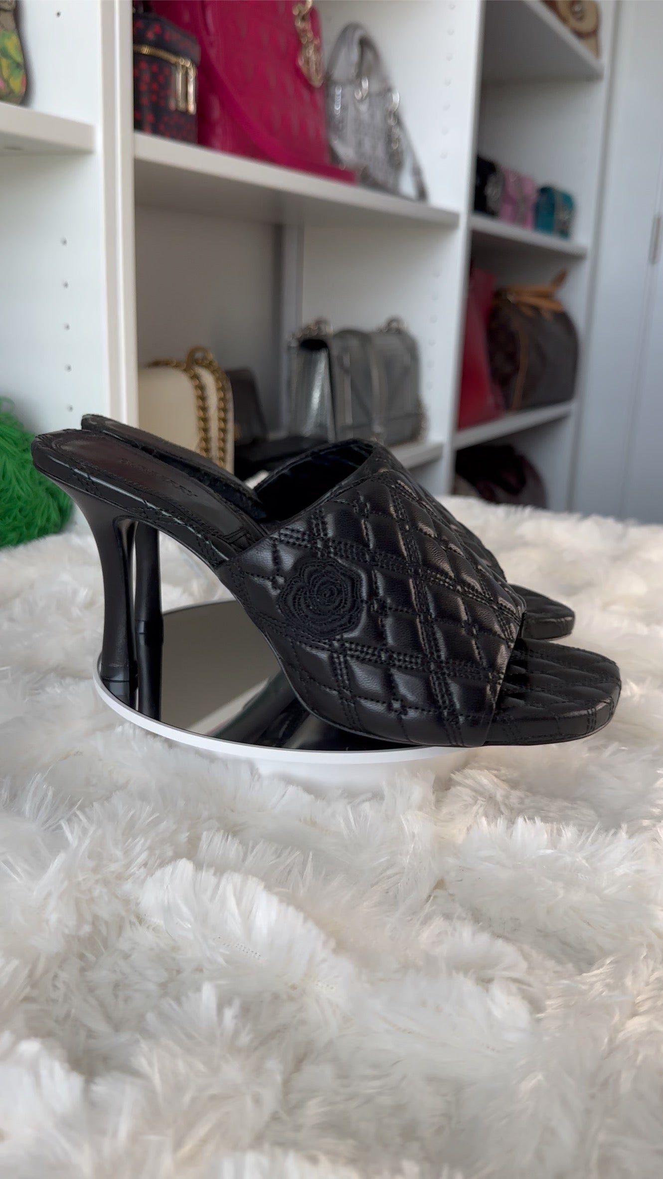 Burberry Women's Size 9 US | 39 EUBlack Quilted Slip-On Lambskin Mules