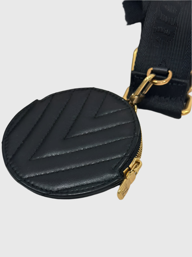 Louis Vuitton Black Quilted Leather New Wave Multi Pochette