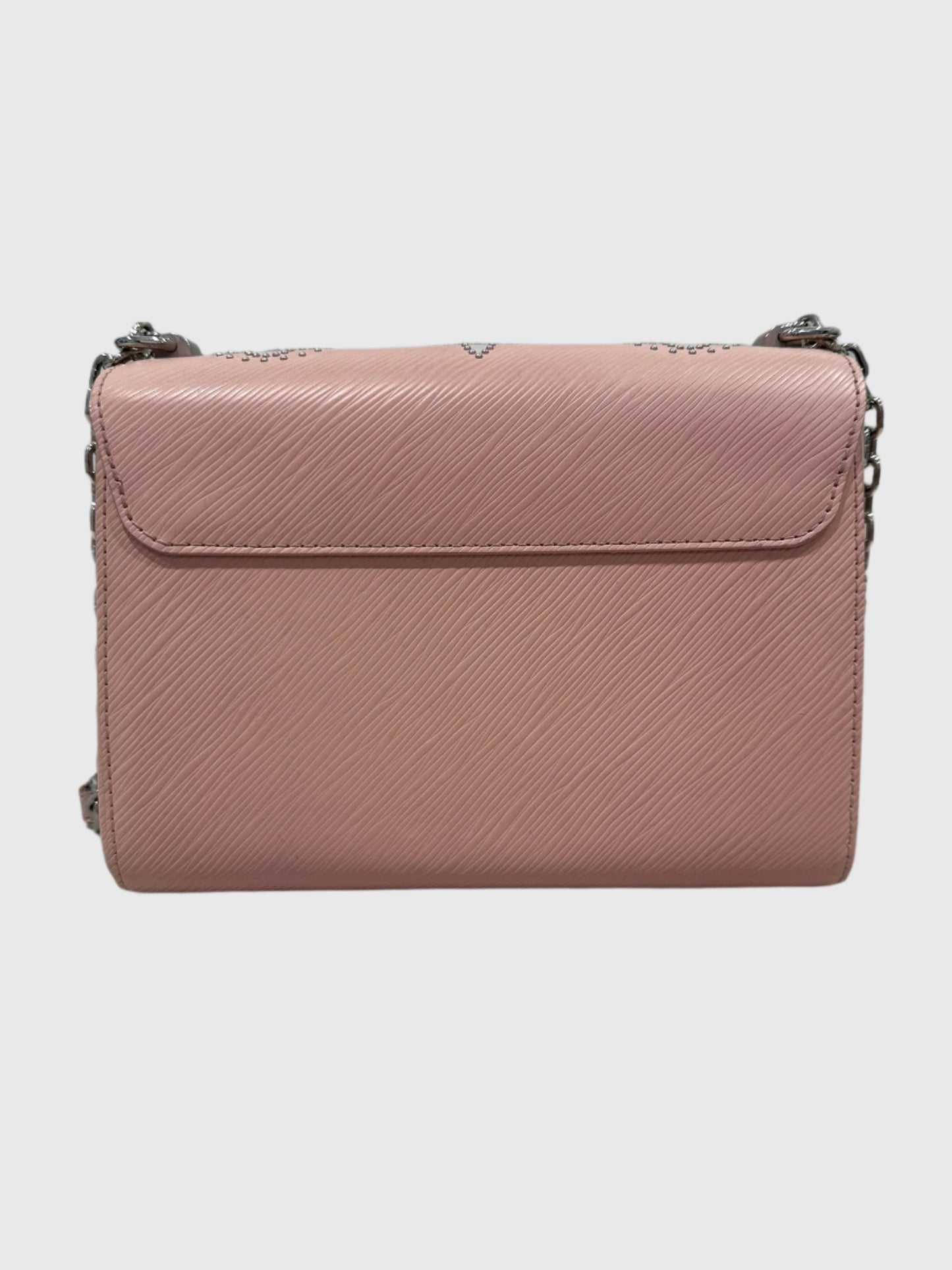 Louis Vuitton Epi Leather Twist MM Pink Monogram Studded Flower Crossbody Bag