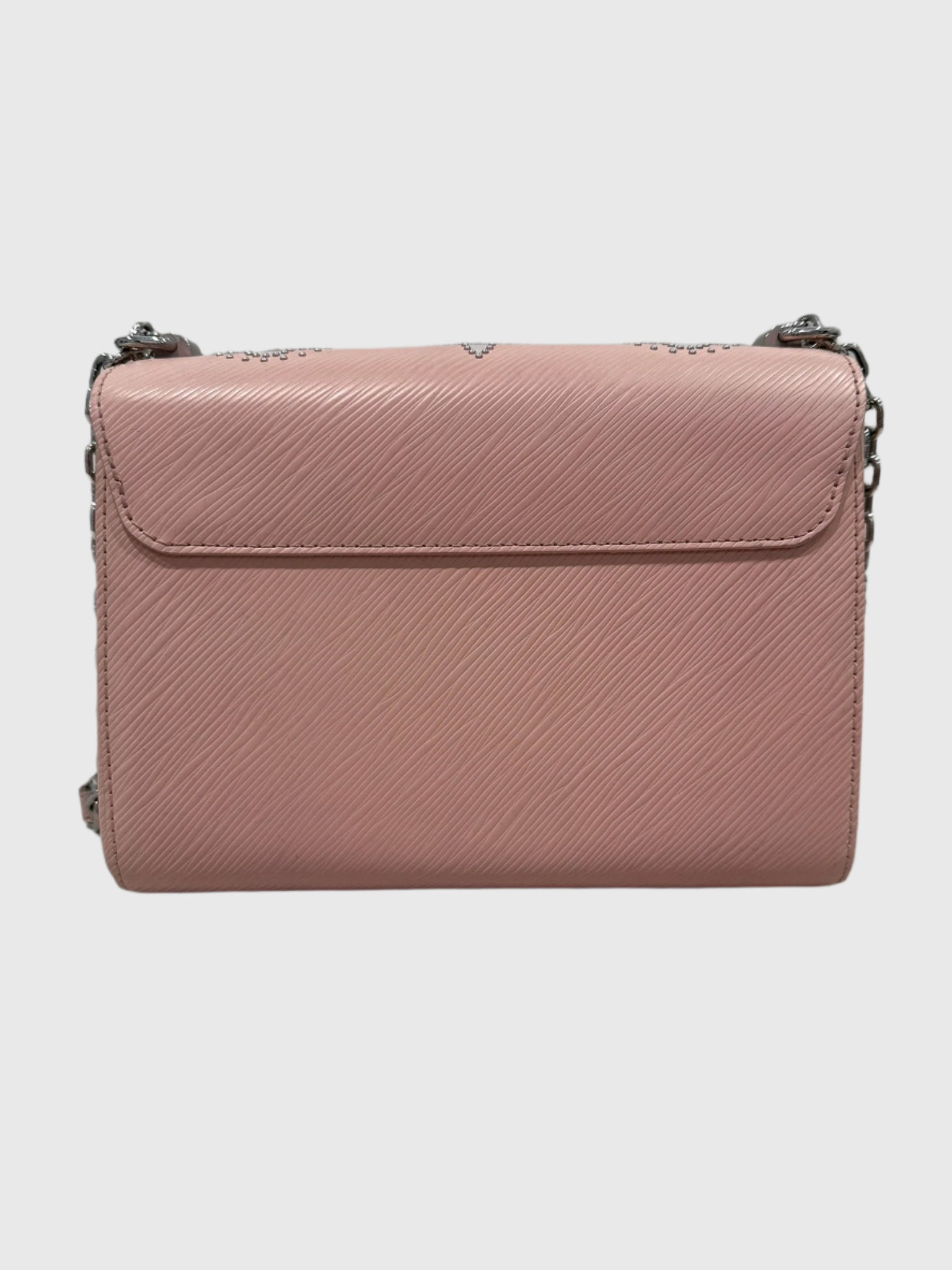 Louis Vuitton Epi Leather Twist MM Pink Monogram Studded Flower Crossbody Bag