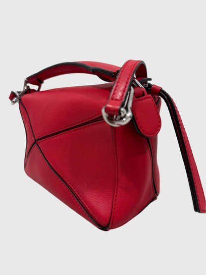 Loewe Puzzle Red Mini Leather 2 Way Crossbody Bag