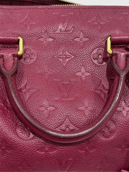 Louis Vuitton Aurore (Maroon Red) Empreinte Bandouliere Speedy 25 Crossbody Bag