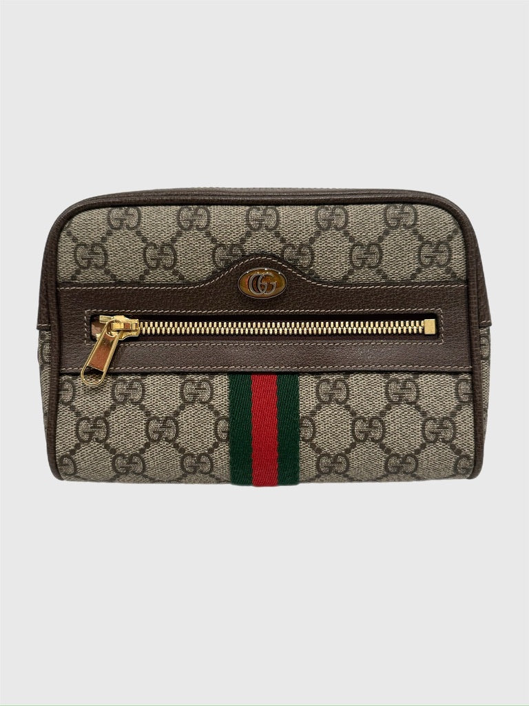 Gucci GG Supreme Ophidia Brown Canvas Medium Belt Bag