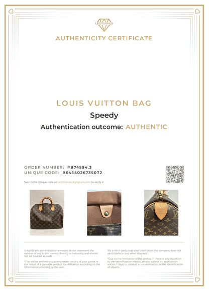 Louis Vuitton Monogram Speedy 30