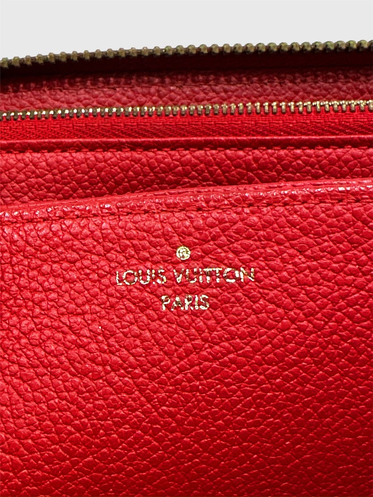Louis Vuitton Red Empreinte Monogram Leather Zippy Wallet