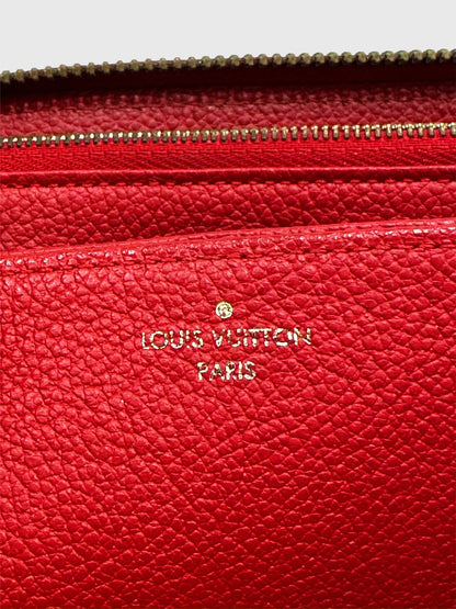 Louis Vuitton Red Empreinte Monogram Leather Zippy Wallet
