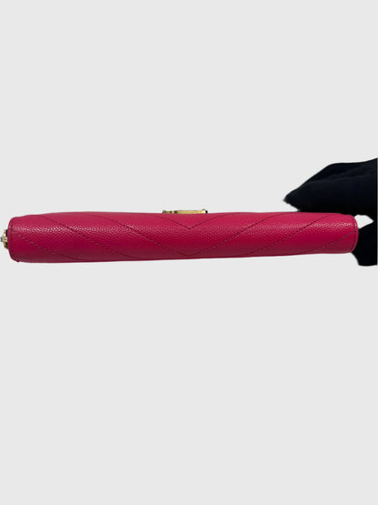 YSL Saint Laurent Cassandre Long Zip Wallet