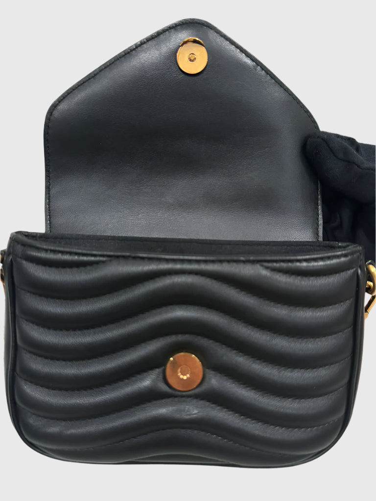 Louis Vuitton Black Quilted Leather New Wave Multi Pochette