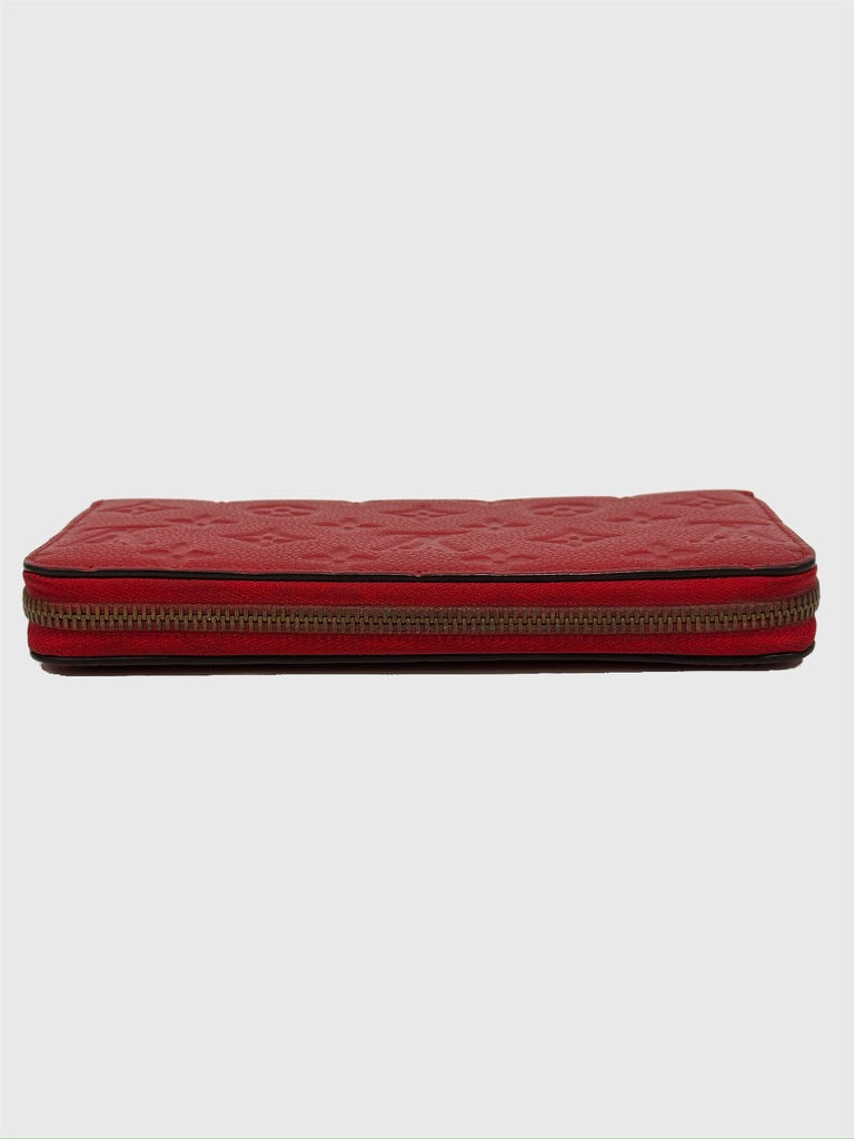 Louis Vuitton Red Empreinte Monogram Leather Zippy Wallet