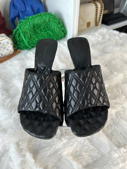 Burberry Women's Size 9 US | 39 EUBlack Quilted Slip-On Lambskin Mules
