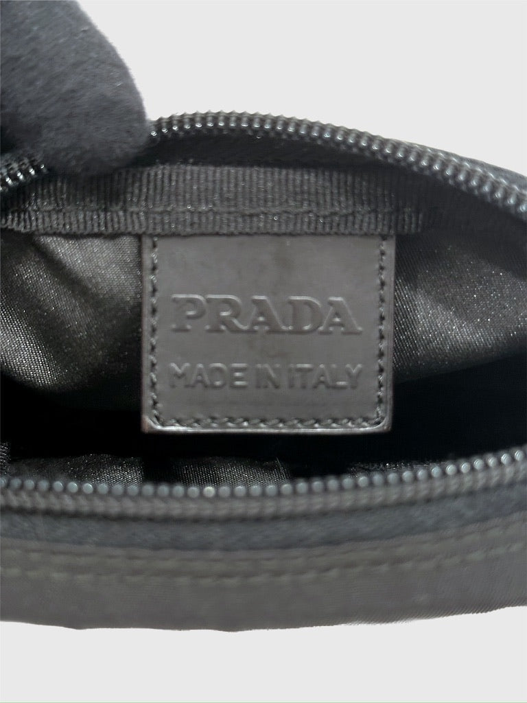 Prada Black Nylon Cosmetic Tech Pouch - Mini